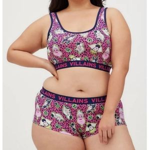 Torrid Boyshort Panty-Cotton Disney Villians Leopard Pink